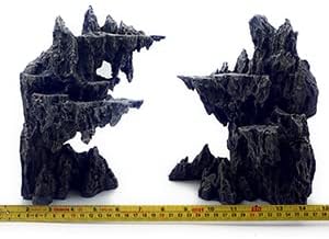 Fish Tank Decor Rocks.Aquarium Decoration Model.Easy and Quick Solution for Aquascaping.(Sky City)-PurrikoPets