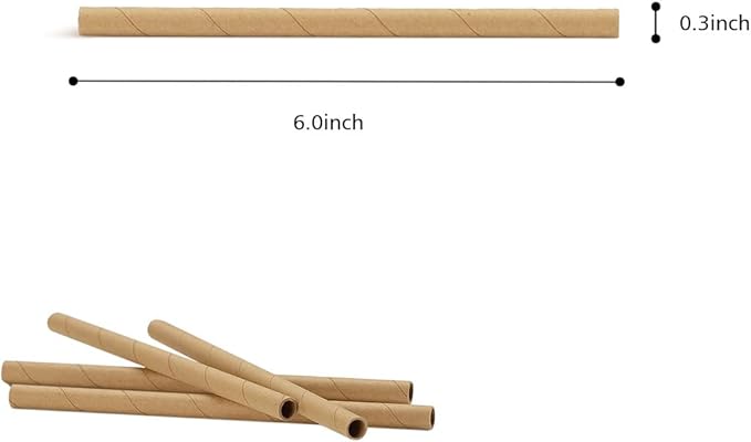 200pcs Cardboard Bee House Nesting Tubes - 6" Long X 5/16" Diameter Tube for Mason Solitary Bees - for Filling Insect Hotels and Bug Houses-PurrikoPets