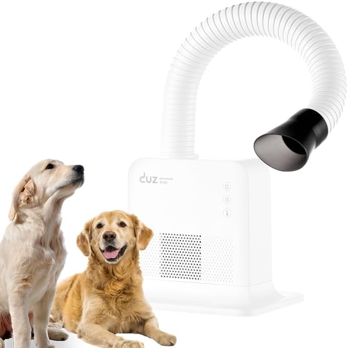 DUZ V2Pro Advanced & Energy-Efficient Pet Grooming Dryer: Powerful Airflow, Low Wattage, Hands-Free Operation, Quiet & Stress-Free Grooming Solution, Ideal for All Coats-PurrikoPets