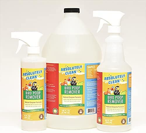 Absolutely Clean Amazing Bird Poop Remover - Just Spray/Wipe - Safely & Easily Removes Bird Messes - Use Indoor/Outdoor - Made in The USA-PurrikoPets
