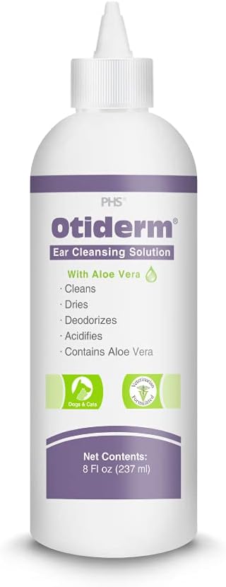 Ear Cleansing Solution with Aloe Vera for Dogs & Cats, Anti-Irritant Formula with Neutral pH and Aloe Vera, Deodorize & Gently Clean - 8 fl oz-PurrikoPets