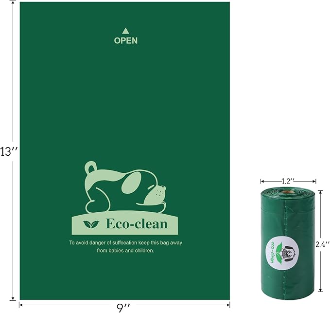 ECO-CLEAN 360 Count Dog Poop Bags with Dispenser, Leak-Proof, Lavender scented-PurrikoPets