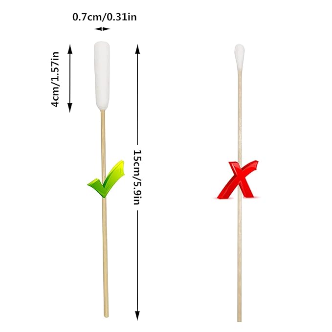 6 Inch Long Cotton Swabs of Medium and Large Pets Ears Cleaning or Makeup 200pcs-PurrikoPets