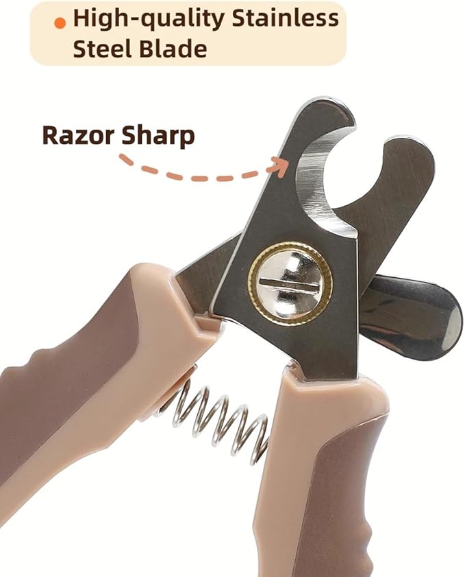 Dog Nail Clippers for Medium or Large Dogs Pet Nail Trimmers Pet Grooming Clippers with Safety Guard to Avoid Over Cutting M-PurrikoPets