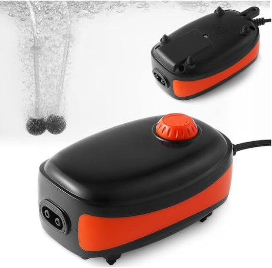 FEDOUR 4W/5W/8W Aquarium Corded Electric Air Pump, 96GPH/160GPH/256GPH Dual Outlets 4 Outlets Oxygen Pump, Ultra Quiet Aquarium Bubbler for up to 300 Gallon Fish and Turtle Tank-PurrikoPets