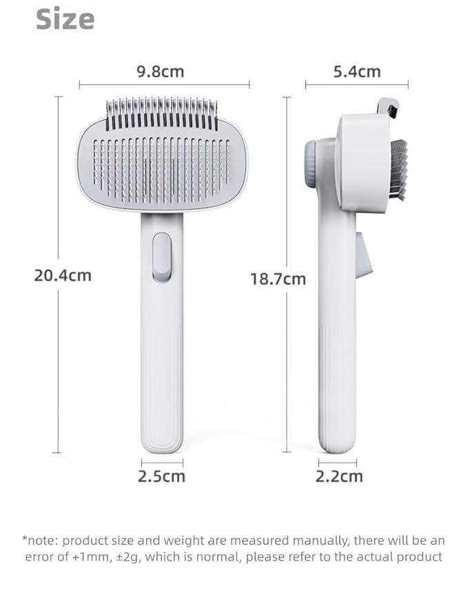 Adjustable Comb for Cats & Dogs: 2-in-1 Deshedding Brush with Hair Removal Board, Dematting Tool for Long/Short Hair - Undercoat Rake & Smooth Grooming Comb-PurrikoPets