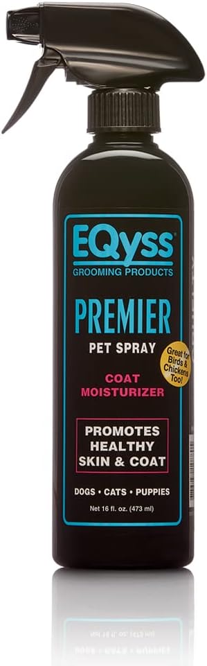 EQyss Premier Pet Spray - Moisturizes & Conditions for Healthy Skin & Coat, Non- greasy, Repels Dust & Dirt - Great for Dogs, Cats, Puppies (16 oz)-PurrikoPets