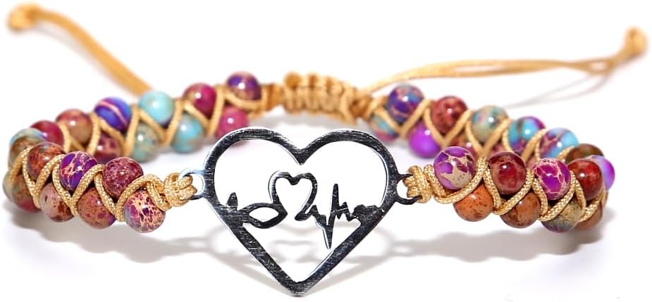 ZOSOJONA Women Handmade Boho Wrap Bracelets Natural Stone Variety Beads Strand Bracelet