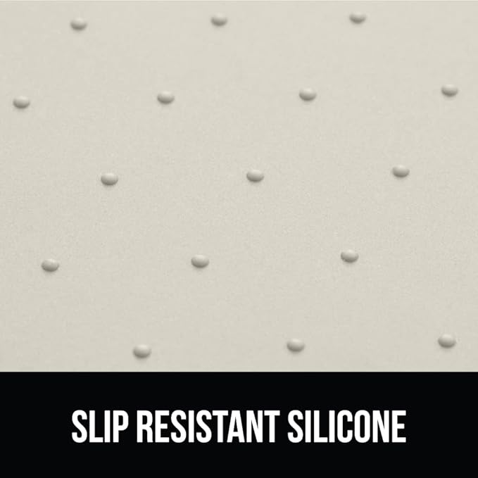 GORILLA GRIP 100% Waterproof Raised Edge BPA Free Silicone Pet Feeding Mat, Dog Cat Food Mats Contain Spills Protects Floors, Placemats for Cats and Dogs Water Bowl, Pets Accessories 23x15 Cream-PurrikoPets