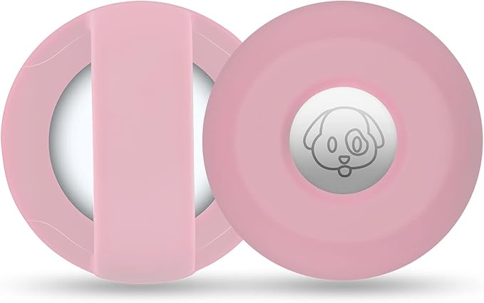 Airtag Holder for Dog Collar, Cibaabo Silicone Air Tag Case Cover Compatible with Apple Airtags for 0.8-1.2inch Cat Pet Collar Harness Loop-PurrikoPets