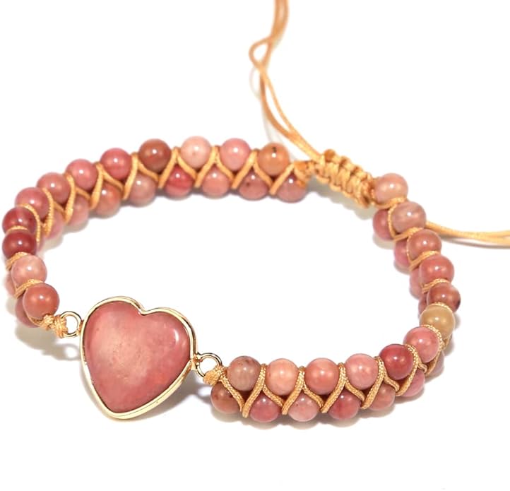 ZOSOJONA Women Handmade Boho Wrap Bracelets Natural Stone Variety Beads Strand Bracelet