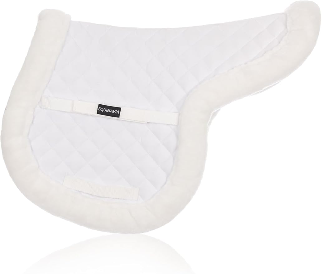 Equinavia Eidsvoll Forward Cut Shaped English Saddle Pad for Show Jumping with Ultra Fleece Trim-PurrikoPets