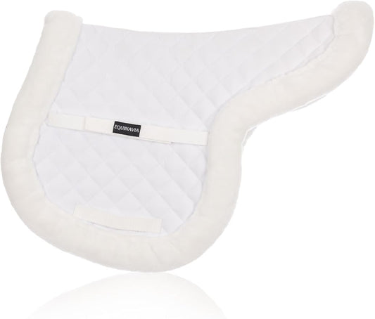 Equinavia Eidsvoll Forward Cut Shaped English Saddle Pad for Show Jumping with Ultra Fleece Trim-PurrikoPets