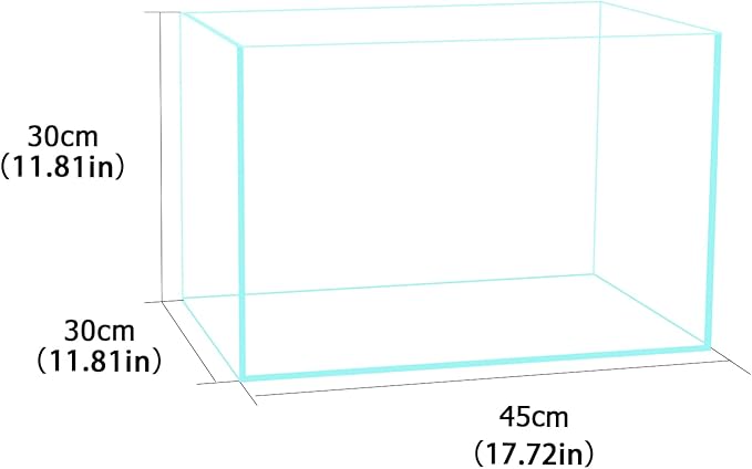 Fzone 10 Gal Rimless Low Iron Fish Tank Nova Clear Ultra-White 45° Mitered Edges Translucent Glass Anata Series Aquarium w/Black Foam Leveling Mat(S45-W30)-PurrikoPets