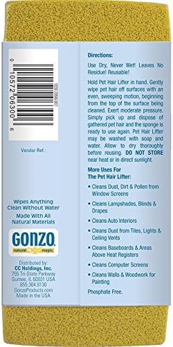 Gonzo Pet Hair Remover - 2 Pack - Lift and Remove Dog, Cat and Other Pet Hair from Furniture, Carpet, Bedding and Clothing-PurrikoPets