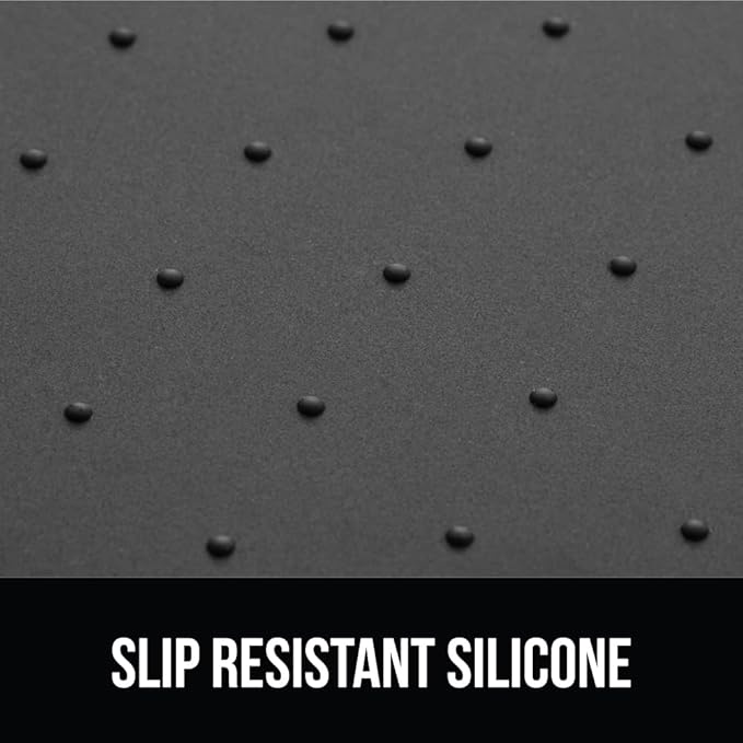 GORILLA GRIP 100% Waterproof Raised Edge BPA Free Silicone Pet Feeding Mat, Dog Cat Food Mats Contain Spills Protects Floors, Placemats for Cats and Dogs Water Bowl, Pets Accessories 16x10, Charcoal-PurrikoPets