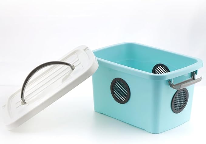 1 Pack Cricket Breeding Box Insect Keeper Reptile Feeding Box for Reptile Bearded Dragon Leopard Gecko Lizard Frog Snake-PurrikoPets