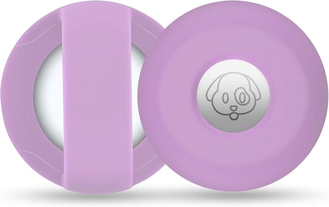 for Airtag Holder for Dog Collar, Cibaabo Silicone Air Tag Case Cover Compatible with Apple Airtags for 0.8-1.2inch Cat Pet Collar Harness Loop-PurrikoPets