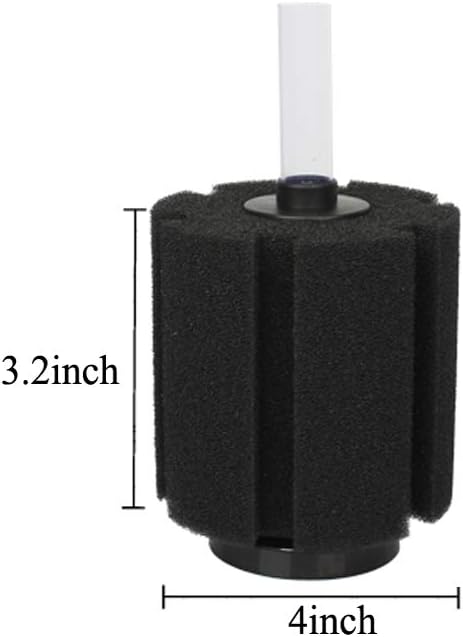 ALEGI 4pcs Large Aquarium Sponge Filter with Suction Cups, Check Valves for Breeding Fry Betta Shrimp Fish Tank (Medium for 20-50 Gal 4 Pcs)-PurrikoPets
