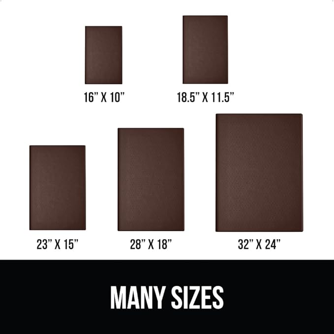 GORILLA GRIP 100% Waterproof Raised Edge BPA Free Silicone Pet Feeding Mat, Dog Cat Food Mats Contain Spills Protects Floors, Placemats for Cats and Dogs Water Bowl, Pets Accessories 16x10, Brown-PurrikoPets