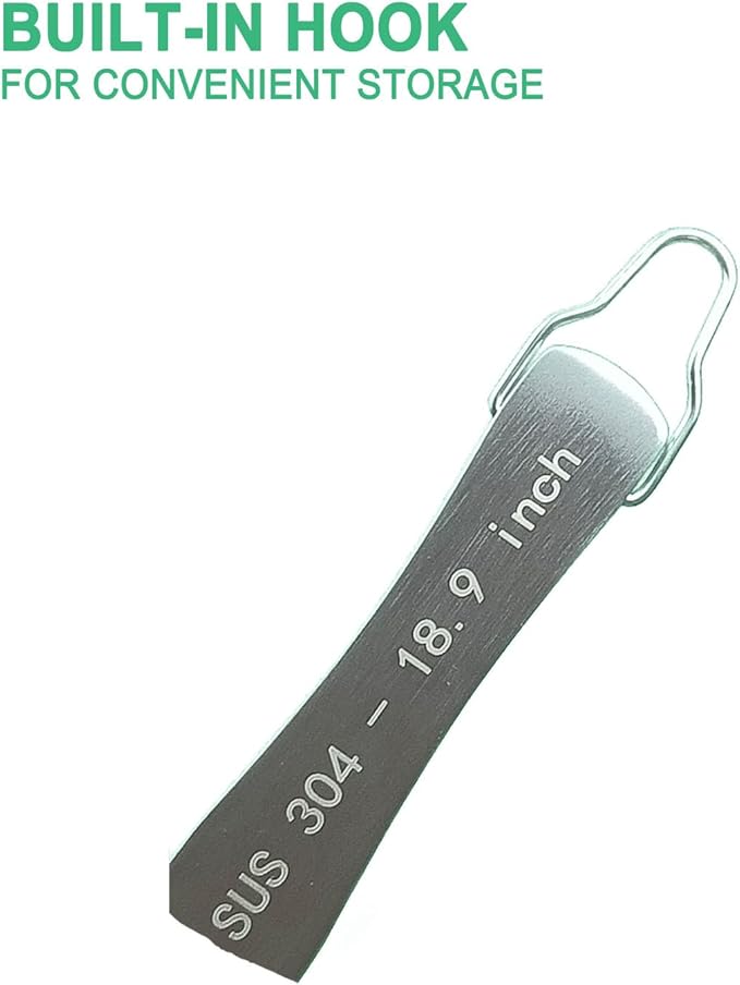 18.9 inch Aquarium Tweezers with Hanger, 2025 New Extra Long Feeding Tongs, Stainless Steel Large Aquascape Tools for Fish Tank, Terrarium，Aquascaping, Reptile Snake (Straight)-PurrikoPets