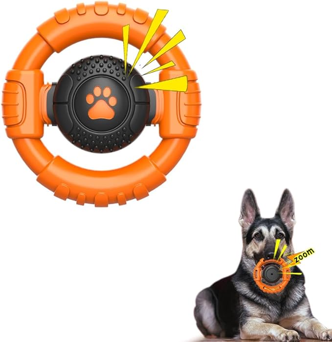 Dog Toys for Aggressive Chewers Large Medium Small Breed Indestructible Durable Tough Squeaky Dog Chew Toys to Keep Them Busy Nylon Rubber Interactive Dog Toys-PurrikoPets