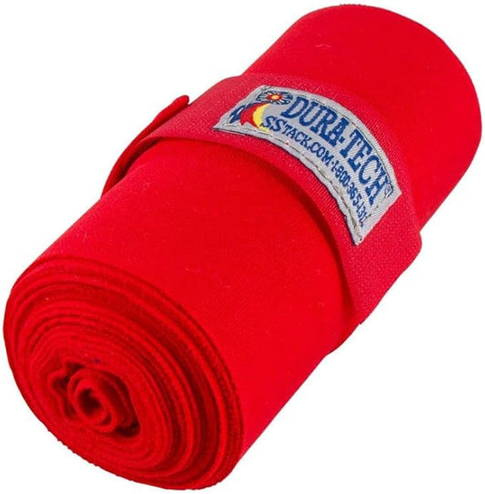 Dura-Tech Standing Wraps for Horses | Color Red | Optimal Comfort & Support | Ideal for Post-Exercise & Trailering | Right Tension Application | Secure Closure-PurrikoPets