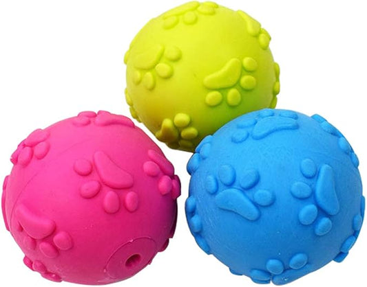 Dog Toys ，Dog Balls for Small Medium Large Dogs Squeaky Toy Balls 3 Pcs-PurrikoPets
