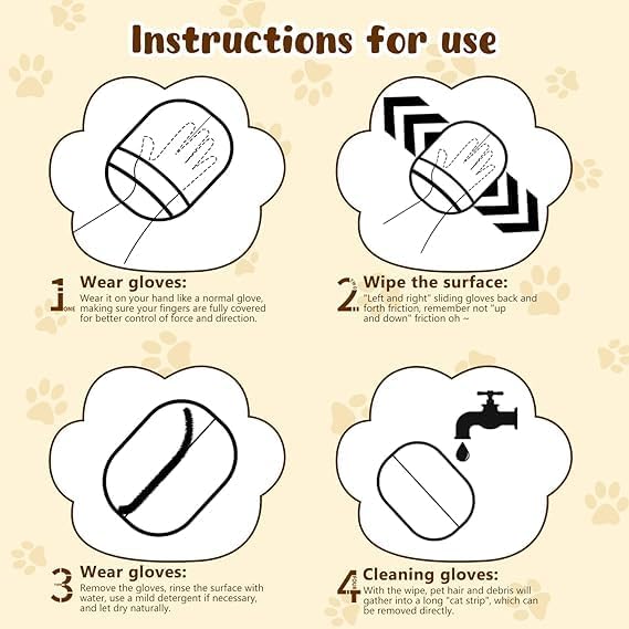 2025 New Pet Hair RemovalGlove,Upgraded Animal Fur Removal Tool,Yomi Pet HairRemoverGlove,WashableReusable Double Sided Static Pet Hair Removal Glove forCouch,Furniture,Carpet,CarSeat.-PurrikoPets