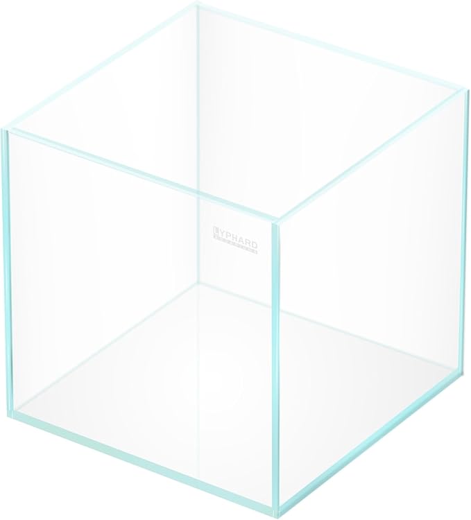 33 Gallon Cube Rimless Aquarium, Ultra Clear Low Iron Large Fish Tank, L19.7×W19.7×H19.7 Glass Thickness 8mm with EVA Foam Leveling Mat-PurrikoPets