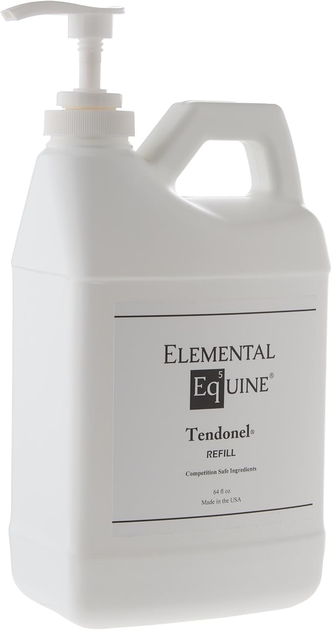 Elemental Equine Tendonel 64oz Liniment Rub for Horses - Soothe and Relax Tired Muscles While Providing Relief and Reduced Stiffness-PurrikoPets
