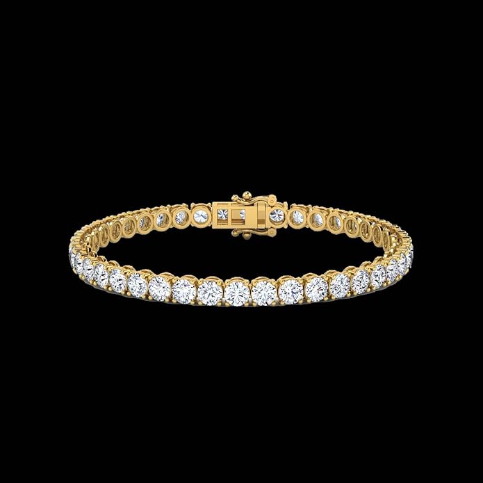 0.50-15 Carat Lab Grown Classic Diamond Tennis Bracelet 4 Prong Setting Luxury Collection (F-G Color, SI Clarity) Length- 7 Inch