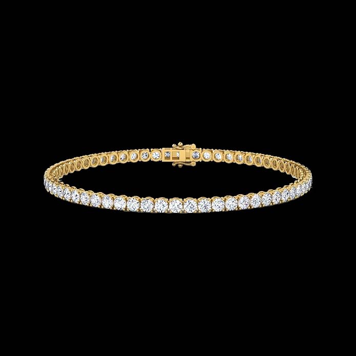 0.50-15 Carat Lab Grown Classic Diamond Tennis Bracelet 4 Prong Setting Luxury Collection (F-G Color, SI Clarity) Length- 7 Inch