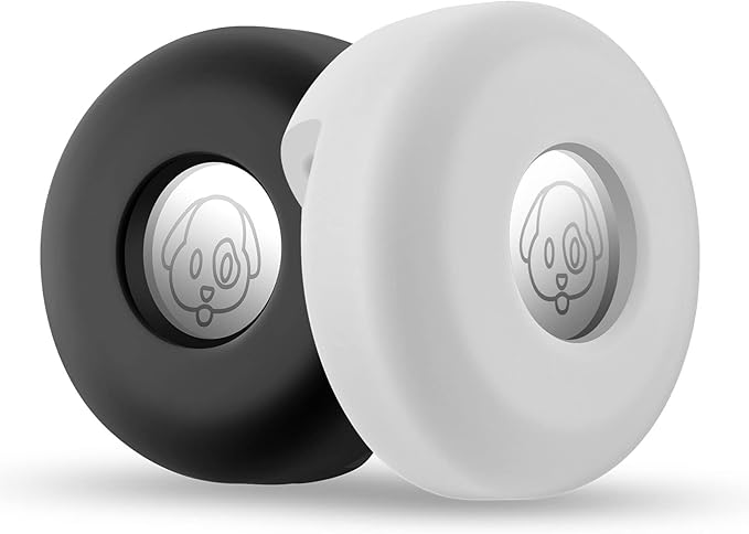 Airtag Holder for Dog Collar, Cibaabo Silicone Air Tag Case Cover Compatible with Apple Airtags for 0.8-1.2inch Cat Pet Collar Harness Loop-PurrikoPets