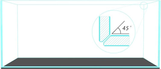 Fzone 80 Gal Rimless Low Iron Fish Tank Nova Clear Ultra-White 45° Mitered Edges Translucent Glass Anata Series Aquarium w/Black Foam Leveling Mat(S120-W50)-PurrikoPets