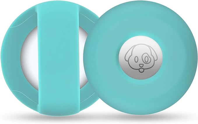 Airtag Holder for Dog Collar, Cibaabo Silicone Air Tag Case Cover Compatible with Apple Airtags for 0.8-1.2inch Cat Pet Collar Harness Loop-PurrikoPets