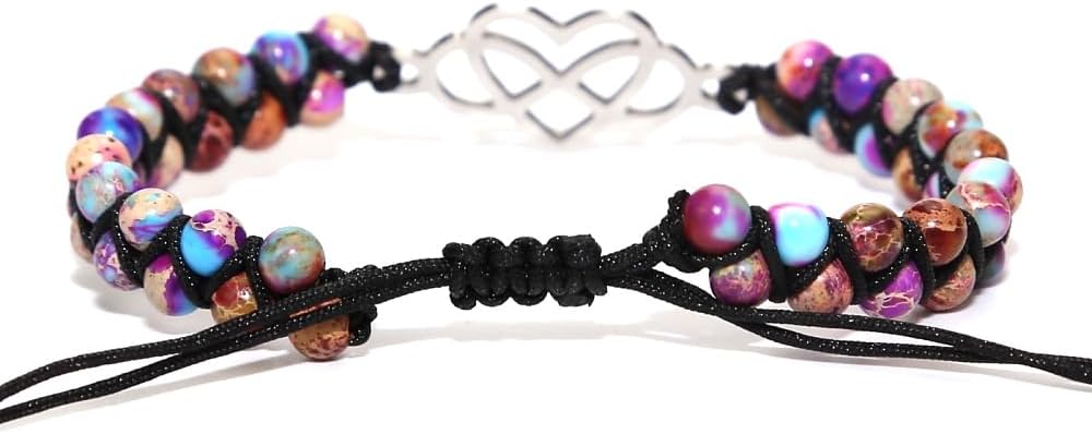 ZOSOJONA Women Handmade Boho Wrap Bracelets Natural Stone Variety Beads Strand Bracelet