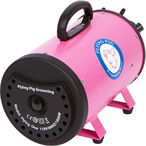 Flying Pig High Velocity Dog Pet Grooming Dryer w/Heater (Model: Flying One, Pink)-PurrikoPets