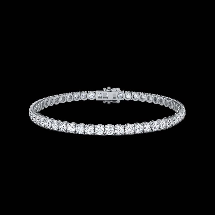 0.50-15 Carat Lab Grown Classic Diamond Tennis Bracelet 4 Prong Setting Luxury Collection (F-G Color, SI Clarity) Length- 7 Inch