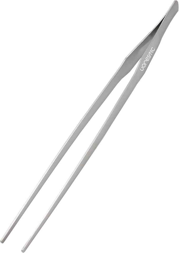 1PC Straight Aquarium Tweezers, 15" Long Tweezers for Terrarium, Stainless Steel Aquascape Tool for Planting Aquarium Plants, and Aquarium Maintenance-PurrikoPets