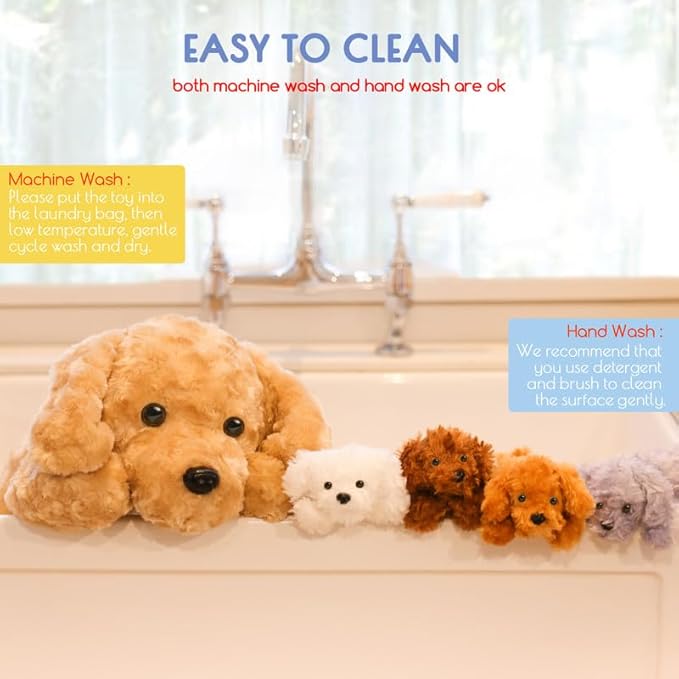 5 Pieces Dog Stuffed Animals for Girls,1 Mommy Dog with 4 Babies,Puppy Stuffed Animals Gifts for Girls 3 4 5 6 7 8 9 Years,Soft Plush Toys for Kids Christmas,Valentine's,Birthday,Children's Day-PurrikoPets