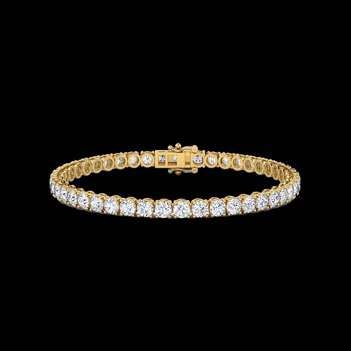 0.50-15 Carat Lab Grown Classic Diamond Tennis Bracelet 4 Prong Setting Luxury Collection (F-G Color, SI Clarity) Length- 7 Inch