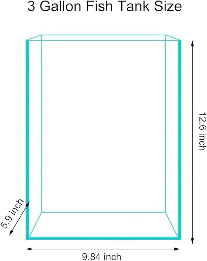 3 Gallon Glass Fish Tank, Easy to Maintain Small Aquarium for Betta/Snails/Shrimp and Aquatic Planting.-PurrikoPets