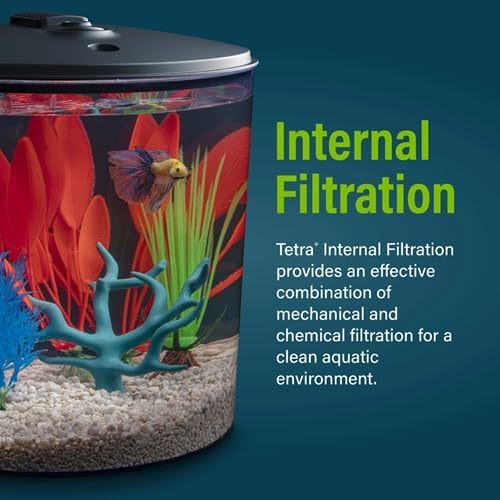 GloFish 3.5 Gallon Aquarium Kit with LED Lighting and Tetra Whisper Filter-PurrikoPets