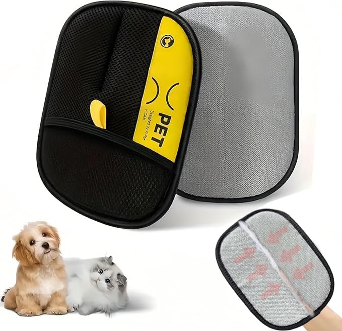 2PCS Pet Hair Remover Gloves, Pet Hair Removal Tool, Reusable Removal Tool for Couch, Furniture, Carpet, Car Seat, Cat Grooming Tools-PurrikoPets