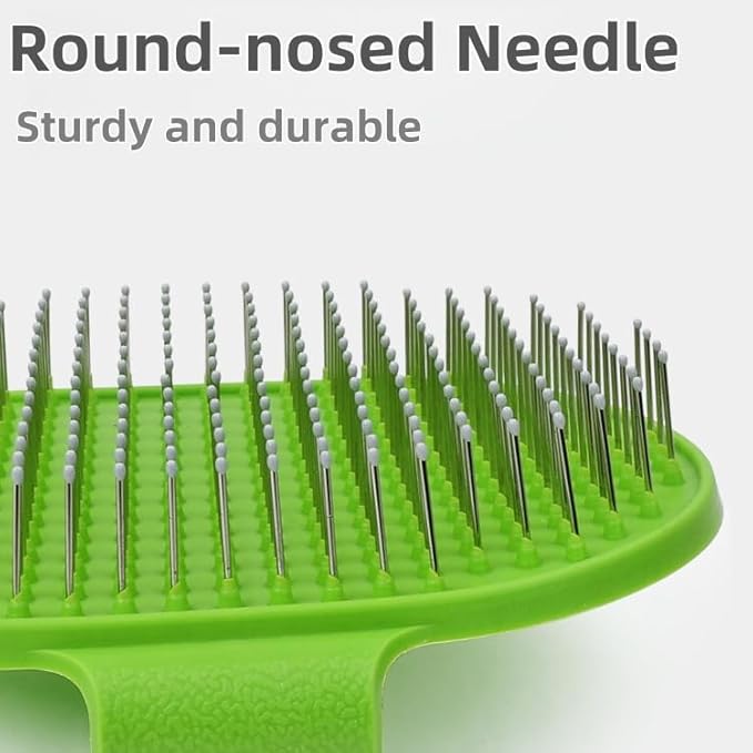 4-Pack Silicone Cat Brush Set, Pet Scratcher and Massager – Adjustable Pet Deshedding Brush, Bath Brush for Cats and Dogs, Suitable for Furniture Legs & Corners (Needle Style - 2PCS (Blue + Green))-PurrikoPets