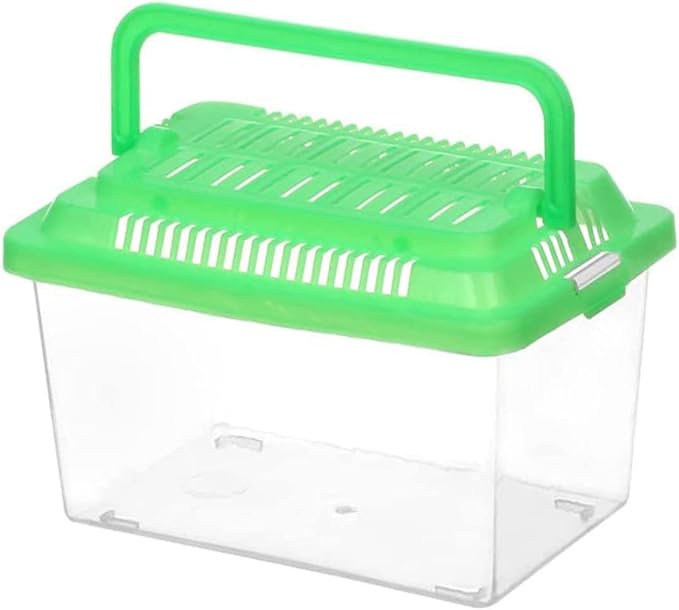 FRCOLOR Plastic Turtle Fish Tank Pet Fish Tank Small Aquarium Plastic Goldfish Aquarium Habitat Acrylic Reptile cage reptisoil terrariums Handheld Feeding Box Household-PurrikoPets