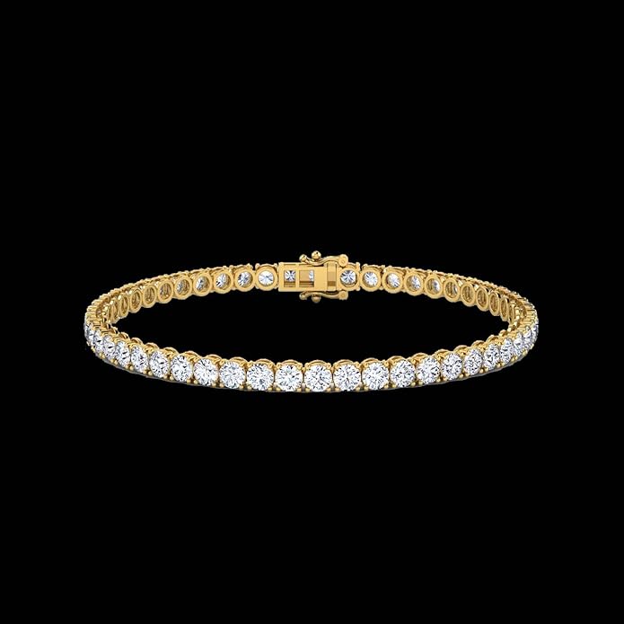 0.50-15 Carat Lab Grown Classic Diamond Tennis Bracelet 4 Prong Setting Luxury Collection (F-G Color, SI Clarity) Length- 7 Inch
