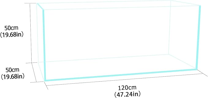 Fzone 80 Gal Rimless Low Iron Fish Tank Nova Clear Ultra-White 45° Mitered Edges Translucent Glass Anata Series Aquarium w/Black Foam Leveling Mat(S120-W50)-PurrikoPets