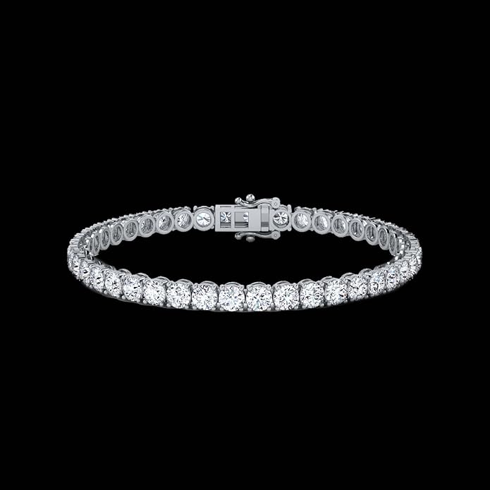 0.50-15 Carat Lab Grown Classic Diamond Tennis Bracelet 4 Prong Setting Luxury Collection (F-G Color, SI Clarity) Length- 7 Inch